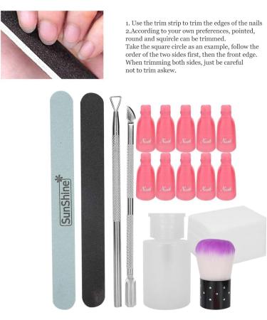 Nail File Nail Gel Set Nail Polish Gel Remover Tools Kit Nail Polish Removal Tool for Manicure Grinding Professional Nail Art Dust Brush Tool for Home and Salon - Buy Online on SooperMarket.com