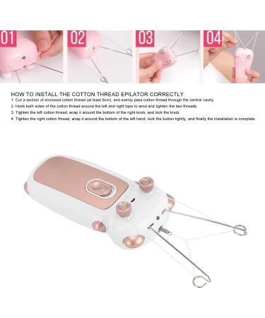 Electric Facial Hair Remover with Replacement Threading Thread - Hair Shaver and Epilator for Smooth Hair Removal - Buy Online on SooperMarket.com