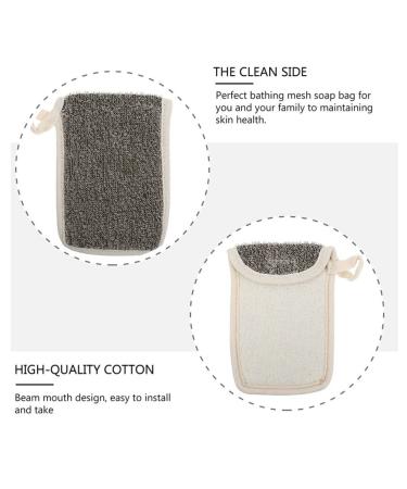 FRCOLOR Bath Sponge & Dr. Sasquatch Soap Holder Bag - Microfiber Exfoliating Pouch for Body & Face Cleaning | 3pcs Soft Soap Bags - Buy Online on SooperMarket.com