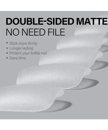 AILLSA Square Nails Tips - 240 Pcs Matte Soft Gel Nail Extension Tips | Pre-shaped Full Cover Acrylic Fake Nails | Short Square 15 Sizes | Soak Off & No File Needed - Buy Online on SooperMarket.com