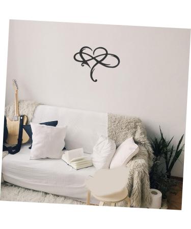 Cabilock 1pc Iron Pendant Home Decor Love Sign Plaque Iron Love Sign Heart Wall Hanging Ornament Household 45x39cm Black - Buy Online on SooperMarket.com