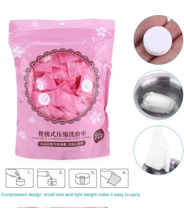 Compressed Towel Washcloth Mini Coin Washing Tissue Magic Facial Cleaner Disposable Capsules Cloth Non-woven Fabrics Portable for Home & Outdoor Activities (100pcs) - Buy Online on SooperMarket.com