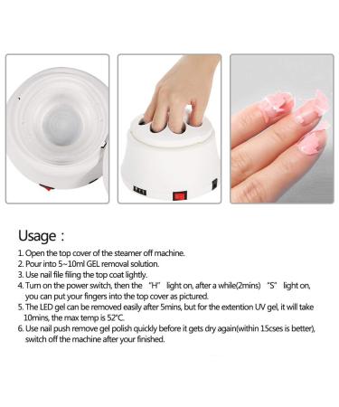 Electric Gel Remover Machine | Nail Polish Steam off for Soften Dip UV Gel & Acrylic | Manicure Removal Steamer - Buy Online on SooperMarket.com