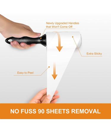 Cusbus Lint Rollers for Pet Hair - Extra Sticky, 450 Sheets, 5 Refills, Portable Pet Hair Remover for Dog & Cat Hair Removal on Clothes and Furniture - Buy Online on SooperMarket.com