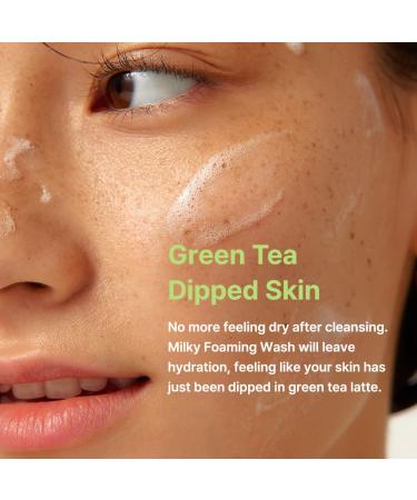 Buy BY WISHTREND Green Tea & Enzyme Milky Foaming Wash 140g | Hydrating & Pore Cleansing for Sensitive Skin - International Shipping Available - Buy Online on SooperMarket.com