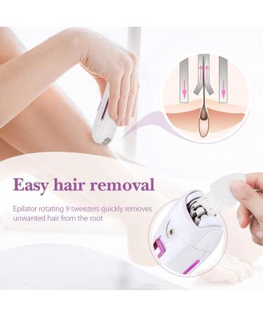 Smooth Glide Epilator for Women - Facial Hair Removal Tool for Face, Legs, Arms, Armpits, and Bikini Area - Buy Online on SooperMarket.com