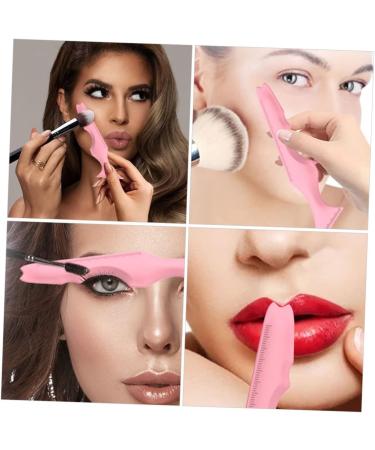 WOONEKY Silicone Beauty Ruler Tape Silicone Mold Mascara Shield Guard Mutitool Travel Make up Pink Stencil 15X4.15CM Pink - Buy Online on SooperMarket.com