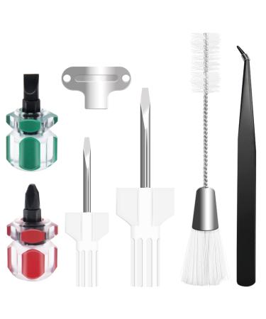 7 Piece Sewing Machine Cleaning Kit Include Tweezers Double Ended Fluff Brush Needle Board Screwdriver and 4 Short Screwdrivers  Sewing Machine Repair Tool