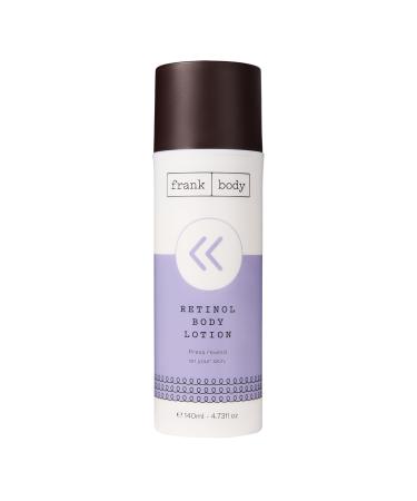 frank body Retinol Body Lotion | Vegan Cruelty Free Anti-Aging Body Moisturizer | Reduce Appearance of Fine Lines & Hyperpigmentation with Retinol Peptides & Berry Extracts | 4.73 fl oz / 140 mL