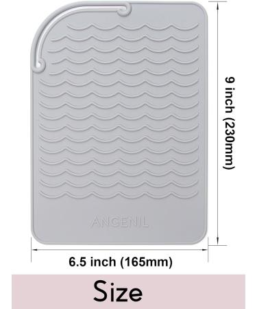 Angelil Travel Pad - Heat-Resistant Mat for Smooth Iron & Hair Styling Tools (23x17cm Black) | Perfect for Curls & Counter Protection | Shop Internationally - Buy Online on SooperMarket.com