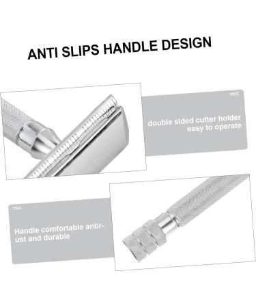 Angoily Manual Safety Razor for Men - Rustproof Double-Edged Single Blade Shaving Razor - Zinc Alloy 10.3x4cm - Eco-Friendly & Durable - Buy Online on SooperMarket.com