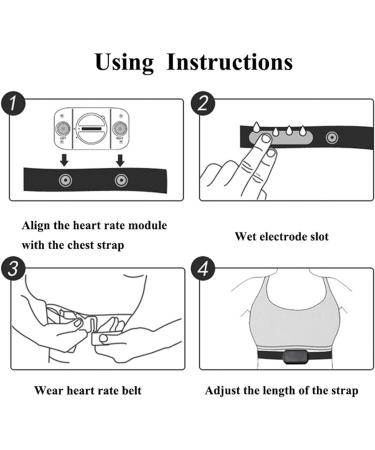 BLASHRD 3pcs Heart Rate Chest Strap - Adjustable Elastic Sports Wireless Monitor Rate Belt - Buy Online on SooperMarket.com