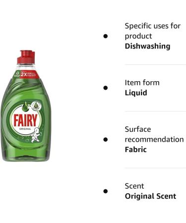 Fairy Original Dishwashing Liquid 383ml - Original Scent - Pack of 1 - Buy Online on SooperMarket.com