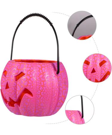HOMSFOU 3 Pcs Glowing Crackle Purple Pumpkin Fall Pumpkin Decor Halloween Party Decorations Fall Centerpieces Trick or Treat Candy Buckets Halloween Paper Lantern Accessories Rural Plastic - Buy Online on SooperMarket.com