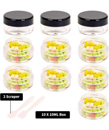 10ml Black Jars with Lids - Set of 10 Empty Cream & Lip Balm Jars for DIY - International Shipping - Buy Online on SooperMarket.com