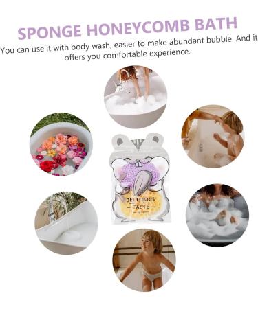 Angoily 6 Pcs Bath Ball Sponges - Kids Foam Sea Sponge & Hydrophilic Body Scrubbers for Spa & Bathing - Buy Online on SooperMarket.com