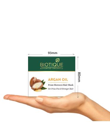 Biotique Argan Oil Hair Mask 175g - Frizz-Free & Stronger Hair | Moroccan Formula - Buy Online on SooperMarket.com