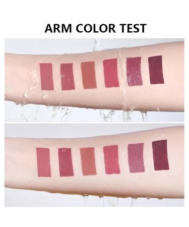 DAGEDA 6-Piece Wine Lip Tint Set | Long-Lasting Waterproof Matte Lipstick Stain | 6 Velvety Liquid Colors | Non-Stick Cup Makeup Gift Kit for Women (Color B) - Buy Online on SooperMarket.com