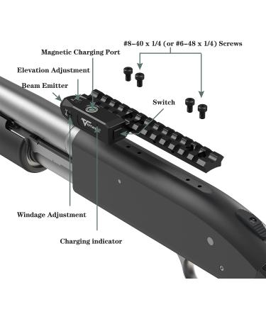 Votatu MBL-G Green Laser Sight | Mossberg Series Picatinny Mount | Strobe Function | USB Rechargeable - Buy Online on SooperMarket.com