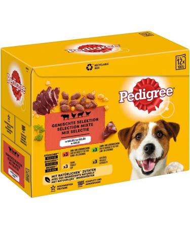 Pedigree Multipack - 3.6KG Mixed Jelly Selection (Chicken Beef Liver Poultry Lamb) - 4 Varieties for Dogs - International Shipping Available - Buy Online on SooperMarket.com