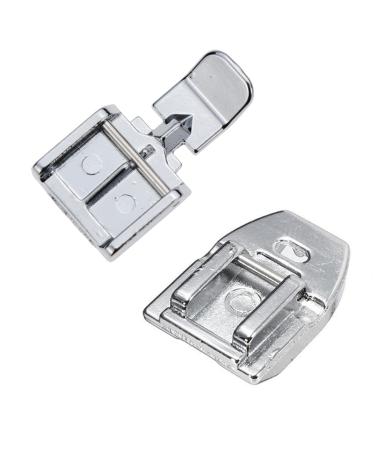 1 PCS Zipper Foot and 1 PCS Invisible Zipper Sewing Machine Presser Foot for Most Snap On Singer, Brother, Janome, Babylock Low Shank Sewing Machines