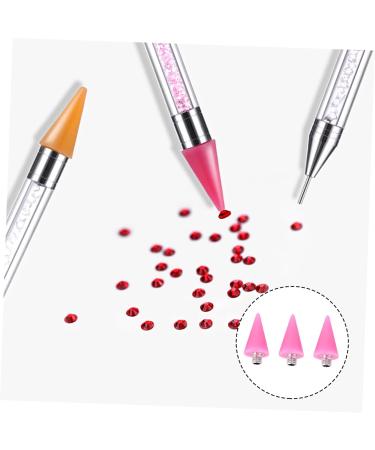 Healeved 9 Pcs Manicure Dotting Tools Studs Picker Wax Heads Wax Rhinestone Picker Wax Pencil for Rhinestones Wax Rhinestones Picker Dual Diy Jewel Picker Dotting Pen Point Acrylic Pink - Buy Online on SooperMarket.com