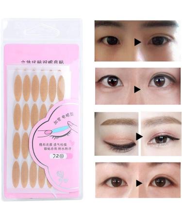 Eyelid Tape For Hooded Eyes Lifter 72 Pairs Invisible Double Eyelid Tape Adhesive Makeup Sets Double Eyelid Tape Double Sided Eyelid Sticker Makeup Tool (Half Round Shape) - Buy Online on SooperMarket.com