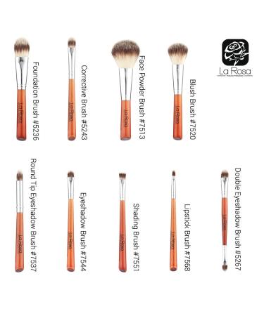 LA ROSA Professional Round Eyeshadow Brush | Small Eye Makeup Brush for Blending - Versatile Wooden Applicator for Wet & Dry Products - Buy Online on SooperMarket.com