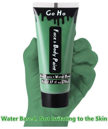 Go Ho Green Cream Face Body Paint - Water Based 2.37 Oz (70ml) for Adults & Children | SFX Cosplay, Halloween, St. Patrick's Day - Buy Online on SooperMarket.com