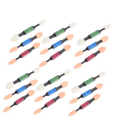 MUSISALY 30pcs Brush Head Latex Makeup Sponge Brush Makeup Brush Rod Aluminum