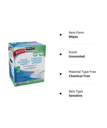 Kirkland Signature Flushable Wipes 632 Count Pack - Moist White Wipes - Eco-Friendly and Biodegradable - Buy Online on SooperMarket.com