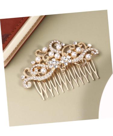 HAPINARY Hair Ornament Bridal Hair Clip Metal Hair Clips Veil Comb Wedding Crystal Hair Combs Barrettes for Women Bridal Veil Rhinestone Bobby Pins Fashion Headwear Accessories Bride French - Buy Online on SooperMarket.com