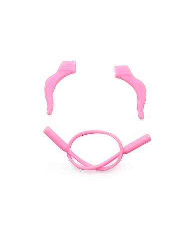EnzoDate 3 Sets Pack Kids Glasses Silicone Cord & Stay Puts Children Eyeglasses Ear Locks with Headband Strap Retainer