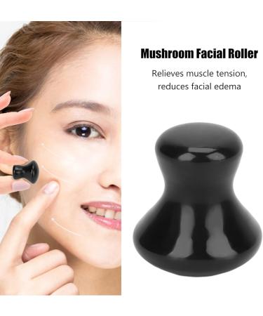 2pcs Black Gua Sha Facial Tools Mushroom Shape Face Lift Tool for Wrinkles Removal Practical Massager Roller Tool for Skin Firming Lightweight Lymphatic Drainage Massager for Home Salon - Buy Online on SooperMarket.com