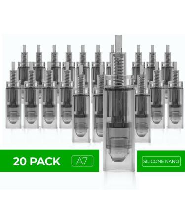 Dr. Pen Ultima A7 Replacement Cartridges (20 Pack) - Silicone Nano 0.25mm with Bayonet Slot - Disposable Parts - Buy Online on SooperMarket.com
