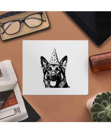 2 x German Shepherd Party Hat Glasses Cleaning Cloths | Perfect Gift for Dog Lovers - Buy Online on SooperMarket.com