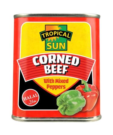 MASTropical Sun Corned Beef Mixed Peppers Halal 340g-Fd