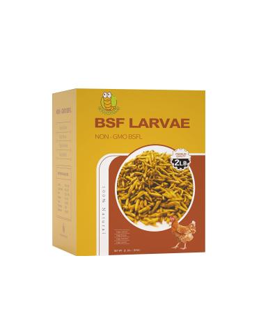 GOLDWORMS Superior to Dried Mealworms for Chickens - Non-GMO Dried Black Soldier Fly Larvae - 85X More Calcium Than Meal Worms - BSF Larvae Treats for Wild Birds, Hens, Ducks, Reptiles 2 Pound (Pack of 1)
