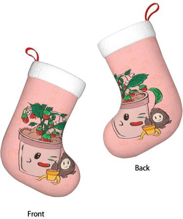 YYHHAOFA Sunflower Seeds and Strawberries Prints Christmas Decorative Stockings : Soft Light and Tactile Suitable for Christmas Holiday Party - Buy Online on SooperMarket.com