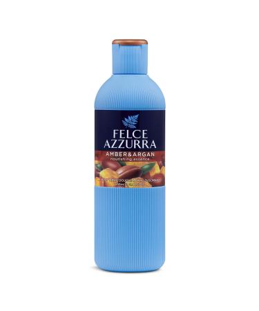 Felce Azzurra Amber And Argan - Nourishing Essence Body Wash - Rich In Essential Oils - Envelops Your Skin In A Sensual Amber And Argan Scent - Perfumed Feeling - Comfort And Satisfaction - 22 Oz