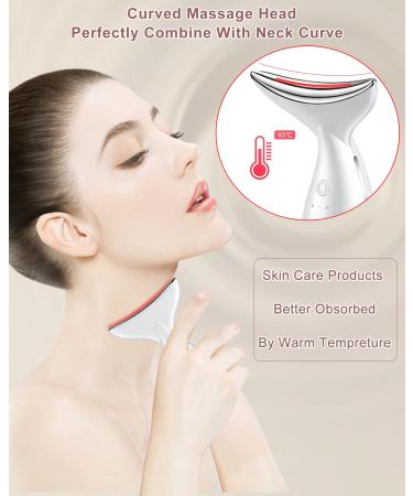 VOFEL Facial Neck Massager - Electric Face Neck Lifting Massager with Heat & Massage Modes for Wrinkles - White - Buy Online on SooperMarket.com