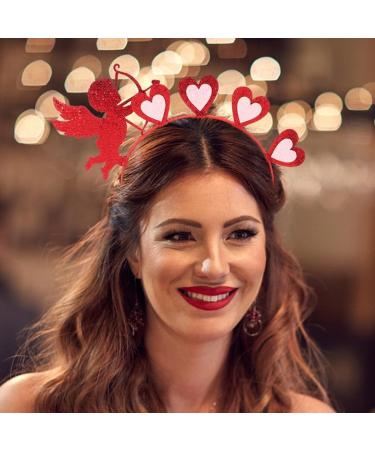 minkissy Heart Headband Valentines Day Headpieces Sequin Cupid Hair Band Red Love Heart Hair Band for Women Girls Halloween Valentine's Day Party Red - Buy Online on SooperMarket.com