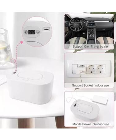 Adjustable Wiping Warmer for Babies - 40 -60 Portable USB Moisture Towel Dispenser - 3 Temperature Modes - Large Capacity for Travel (Green) - Buy Online on SooperMarket.com