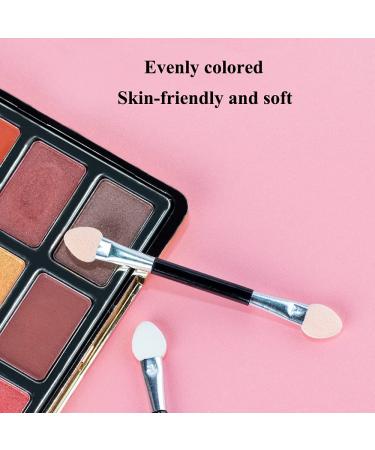 30 pcs Disposable Dual-Sided Eye Shadow Sponge Brushes | Professional Double-End Makeup Applicator Set | Manicure Cosmetic Tool | 9.5CM Aluminum Tube - Buy Online on SooperMarket.com