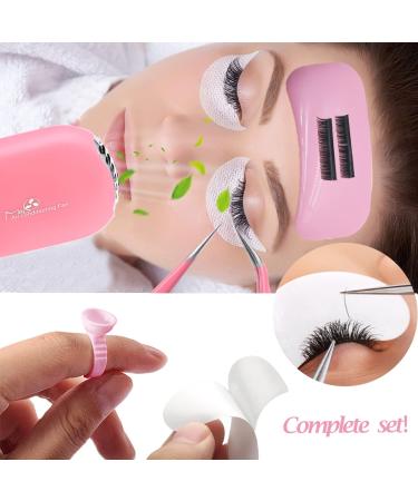 267 PCS Eyelash Extension Kit with USB Air Conditioning Blower, Silicone Pad, Tweezers, Glue Rings, and More - Pink - Buy Online on SooperMarket.com