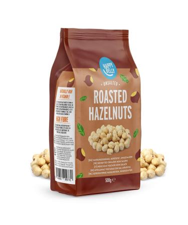 Amazon Brand Happy Belly Roasted & Unsalted Hazelnuts - 500g (Pack of 2) | International Shipping Available - Buy Online on SooperMarket.com