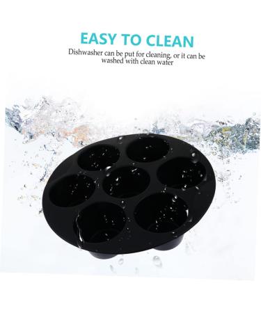 MAGICLULU Silicone Muffin Cake Cups 4 Pcs Silicone Cake Cup Liner Donut Silica Gel Silicone Muffin Cake Cup 15.5X15.5X4CMx2pcs Blackx2pcs - Buy Online on SooperMarket.com