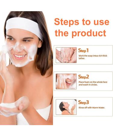 Turmeric Soap Turmeric Brightening Soap Vitamin C Soap Piece Remove Dark Stains Deep Cleansing for Face and Body - Buy Online on SooperMarket.com
