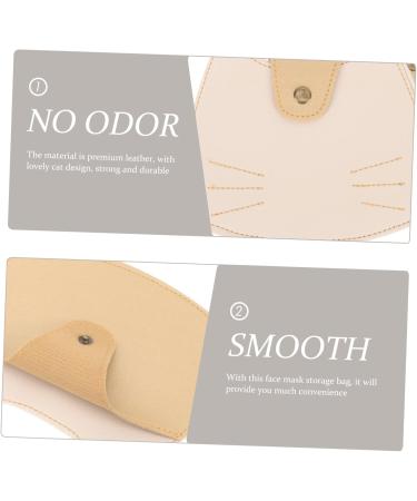 CABILOCK 8 STK Leather Mask Storage Box - Reusable Mask Folder & Case for Face Cover - Perfect for Students | Hellgraux 4 Stk 15x12cm - Buy Online on SooperMarket.com