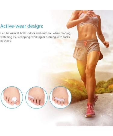 Clear Gel Toe Straightener Spacers - Bunion & Hammer Toe Corrector for Plantar Fasciitis Relief - Buy Online on SooperMarket.com